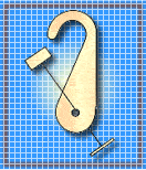 Small textile "J" hook